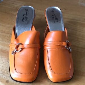 Women's Orange  spring Jennifer Lauren kitten heel